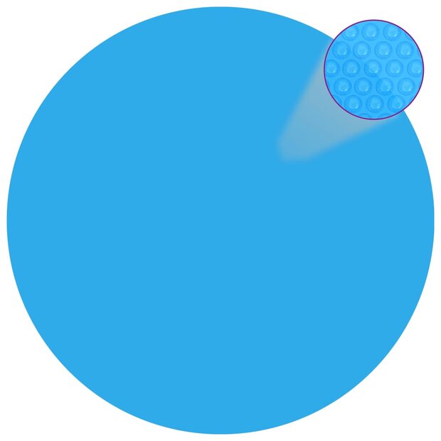 Solar zwembadfolie drijvend rond 300 cm PE blauw 1