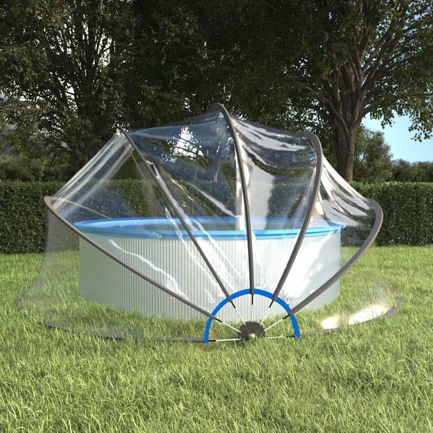 Zwembadoverkapping rond 467x234 cm PVC 1