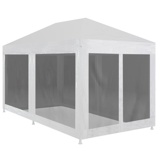 Partytent met 6 mesh zijwanden 6x3 m 1