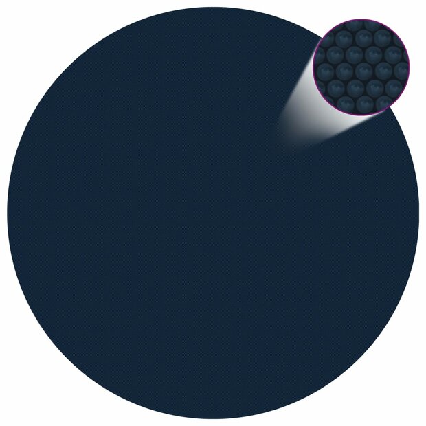 Zwembadfolie solar drijvend 381 cm PE zwart en blauw 1