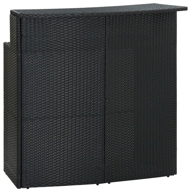 Tuinbartafel 120x55x110 cm poly rattan zwart 1