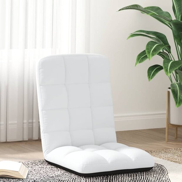 Vloerstoel inklapbaar 71x51x62 cm stof wit 1
