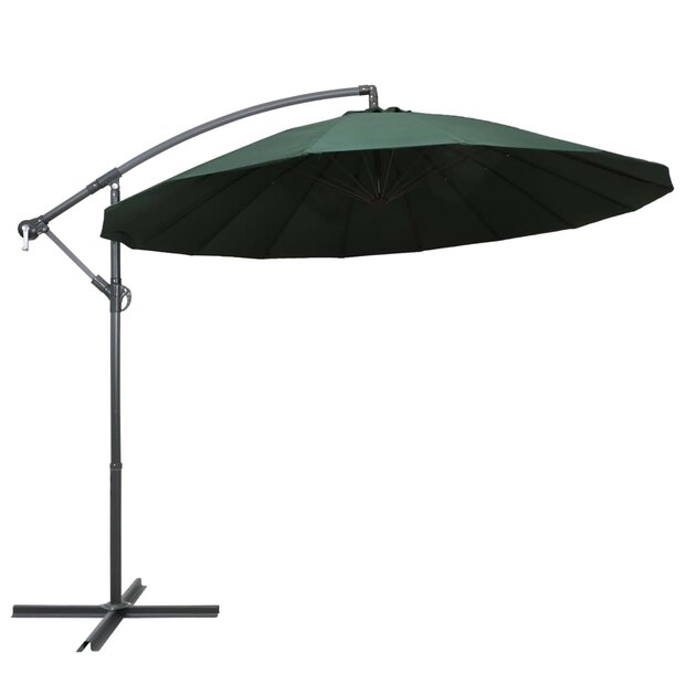 Zweefparasol met aluminium paal 3 m groen 1