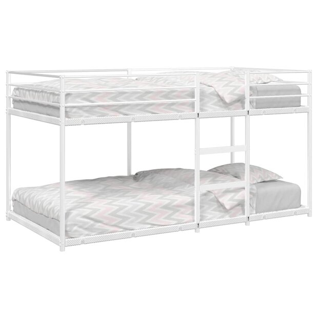 Stapelbed zonder matras 90x200 cm staal wit 1