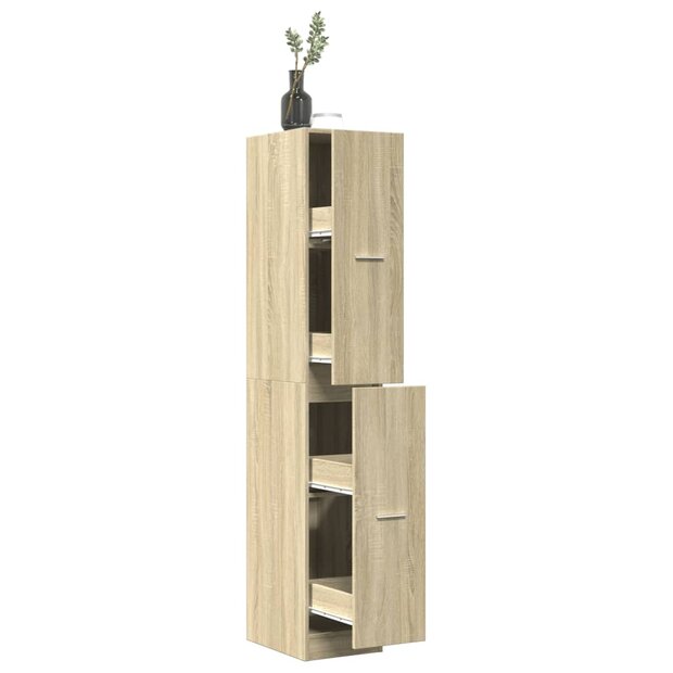 Apothekerskast 30x41x174,5 cm bewerkt hout sonoma eikenkleurig 1