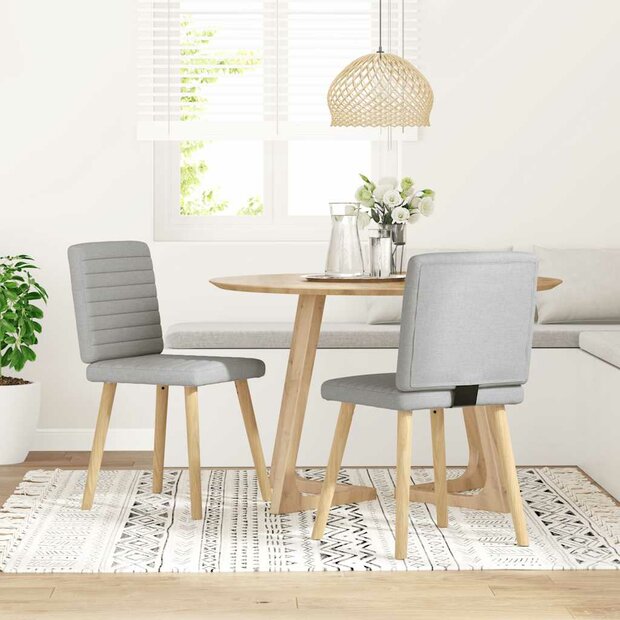 Eetkamerstoelen 2 st stof wolk grijs 1