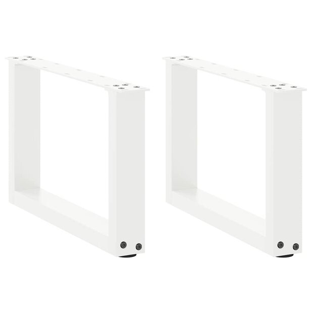 Salontafelpoten 2 st U-vormig 50x(30-31) cm staal wit 1