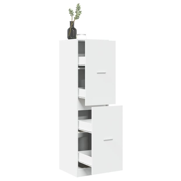 Apothekerskast 40x41x144,5 cm bewerkt hout wit 1