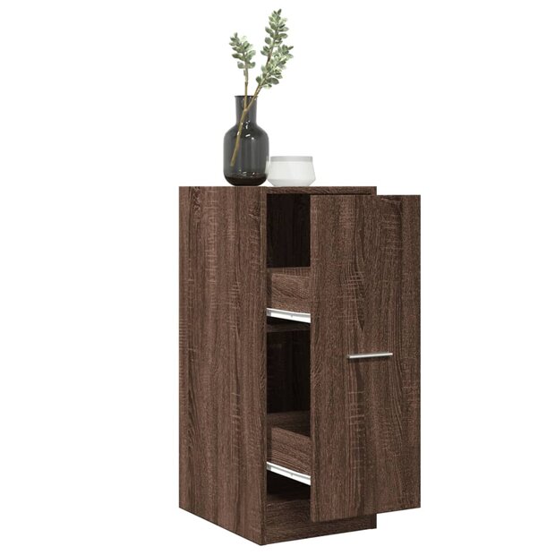 Apothekerskast 30x41x77,5 cm bewerkt hout bruin eikenkleurig 1