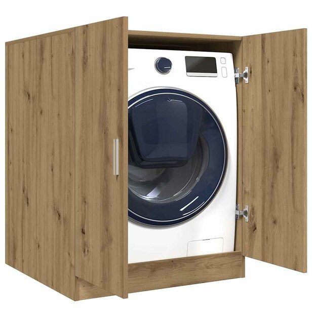 Wasmachinekast 70,5x71,5x91,5 cm artisanaal eikenkleurig 1