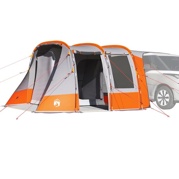 Autotent waterdicht grijs en oranje 1
