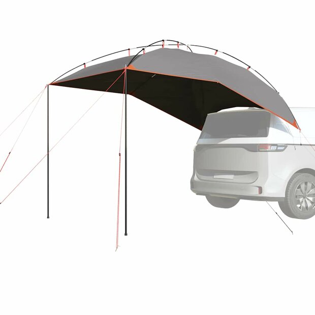 Autotent waterdicht grijs en oranje 1