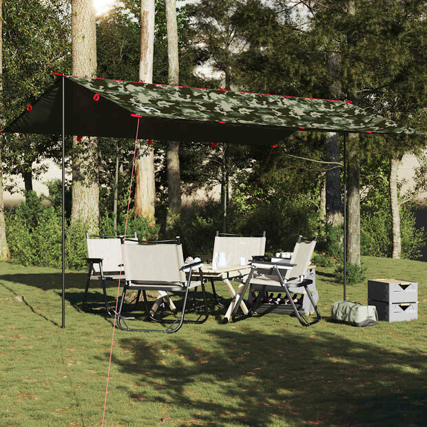 Kampeerluifel waterdicht 506x306 cm camouflage 1