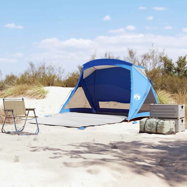 Strandtent 2-persoons waterdicht azuurblauw 1