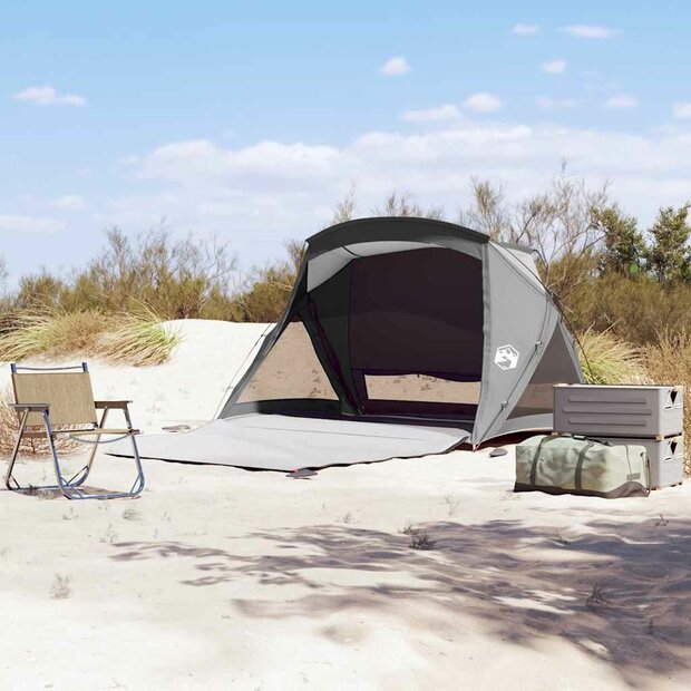 Strandtent 2-persoons waterdicht grijs 1