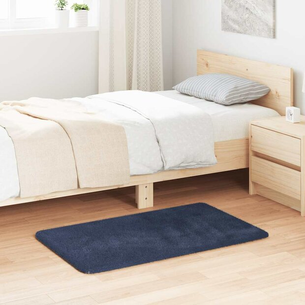 Hoogpolig vloerkleed NAVARRA 60x100 cm polyester marineblauw 1