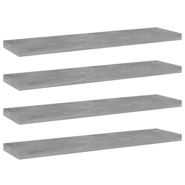 Wandschappen 4 st 40x10x1,5 cm bewerkt hout betongrijs 1