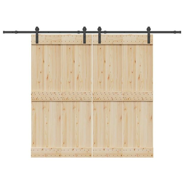 Doos met onderdelen voor schuifdeur 427 cm staal zwart 1