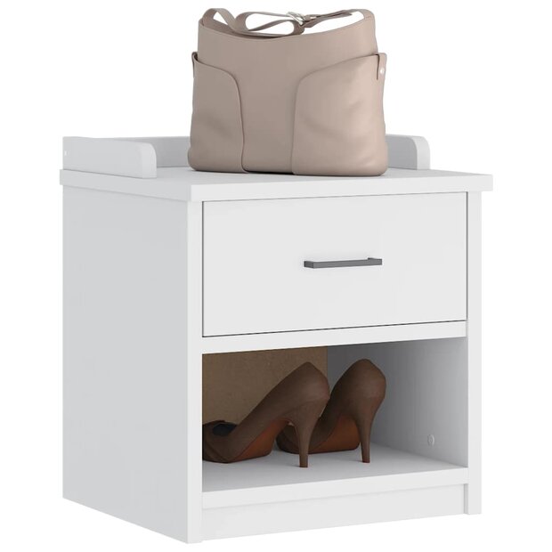 Gangbankje SANDNES wit 45x40x50 cm massief grenenhout 1