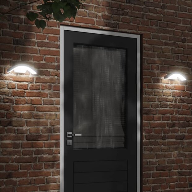 Buitenwandlampen 2 st LED gegoten aluminium wit 1