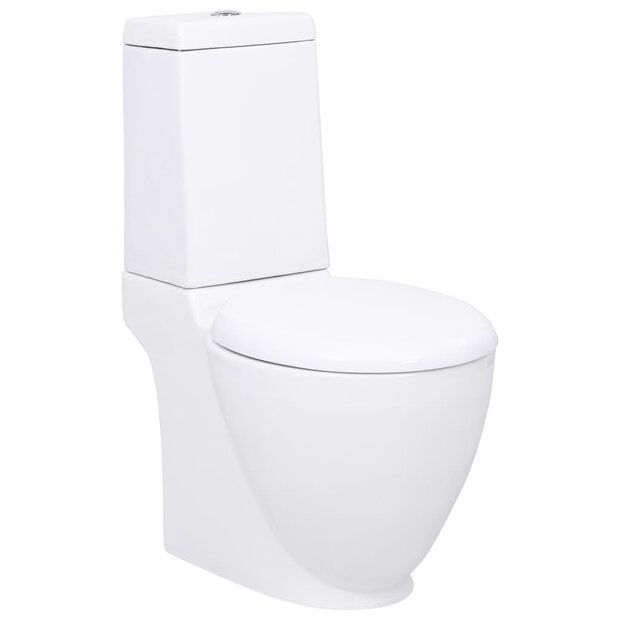 Toilet rond afvoer onder keramiek wit 1