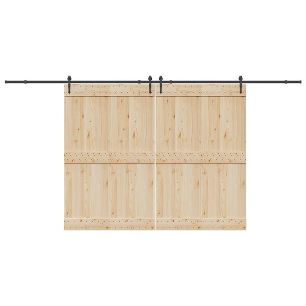 Doos met onderdelen voor schuifdeur 427 cm staal zwart 1