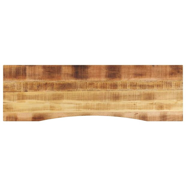 Bureaublad met ronding 160x50x2,5 cm massief ruw mangohout 1