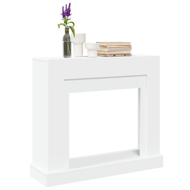 Haardombouw 100x30x87,5 cm bewerkt hout wit 1
