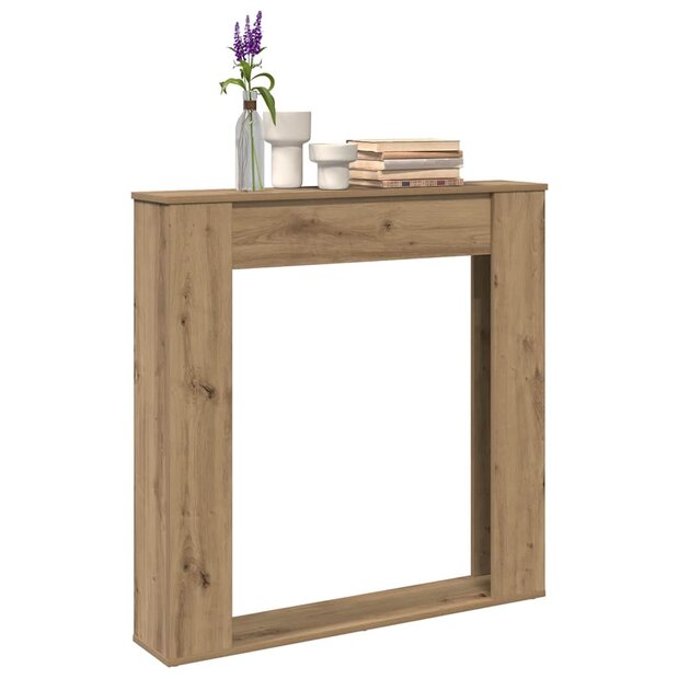 Haardombouw 100x20x100 cm bewerkt hout artisanaal eikenkleurig 1