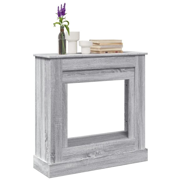 Haardombouw 90x30x90 cm bewerkt hout grijs sonoma eikenkleur 1