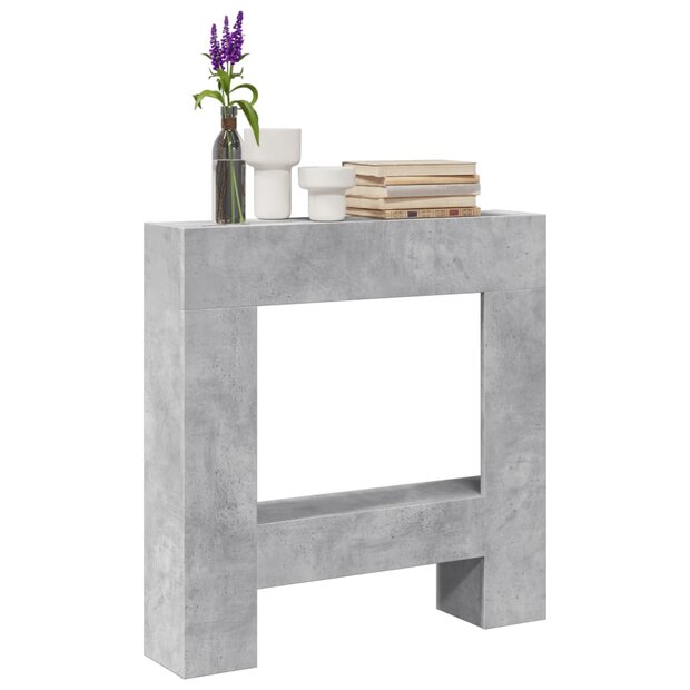 Haardombouw 81x18x82 cm bewerkt hout betongrijs 1