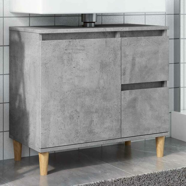wastafelkast 65x33x60 cm bewerkt hout betongrijs 1