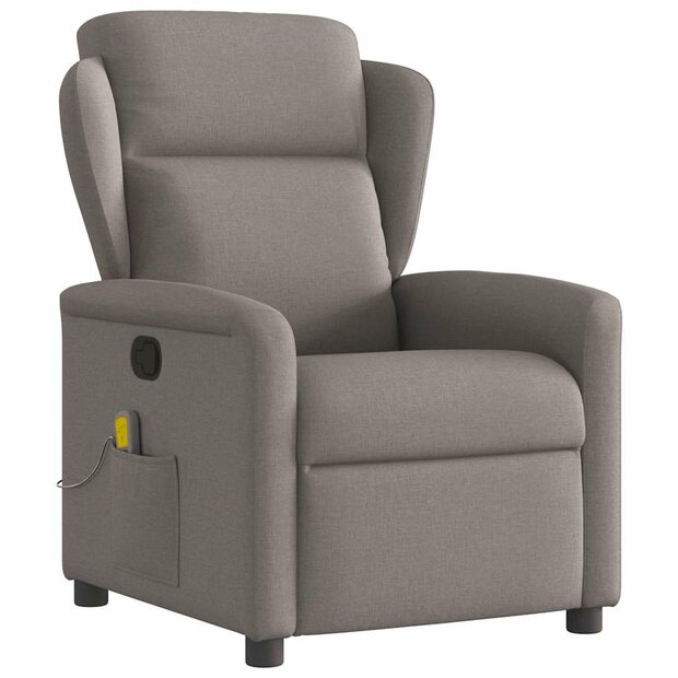 Massagestoel verstelbaar stof taupe 1
