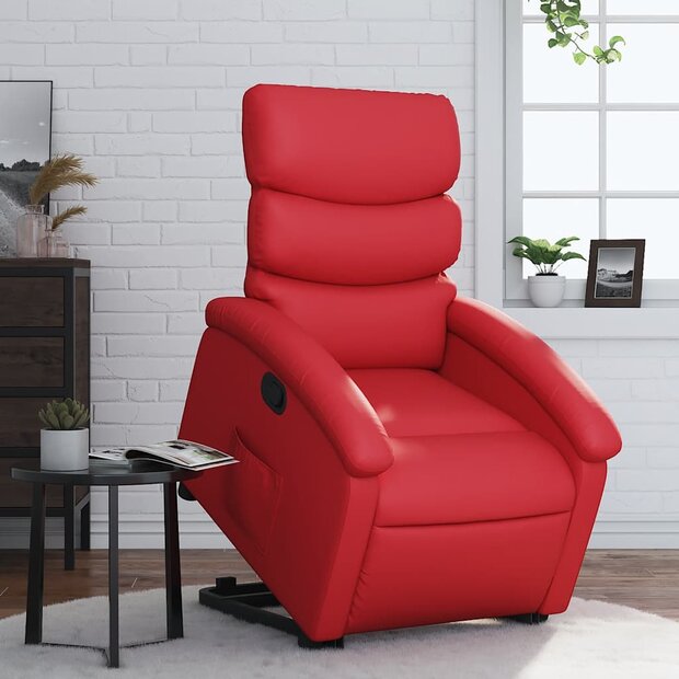 Sta-op-stoel kunstleer rood 1