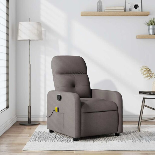 Massagestoel verstelbaar stof taupe 1