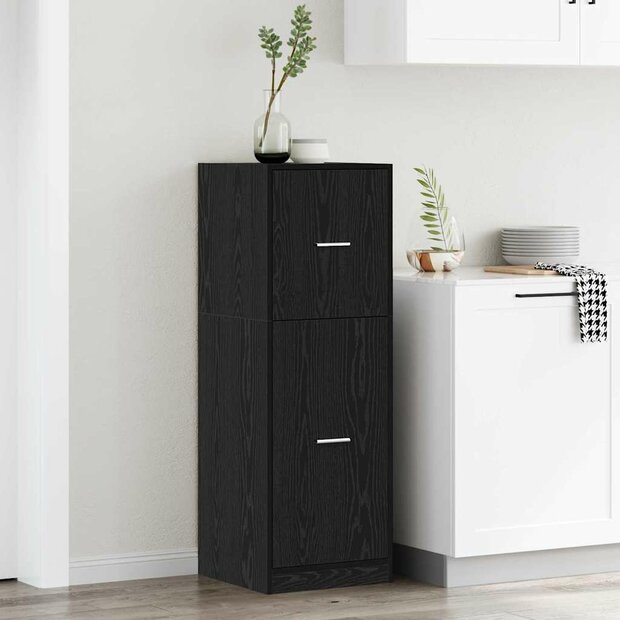 Apothekerskast Zwart eiken 40 x 41 x 118 cm Bewerkt hout 1