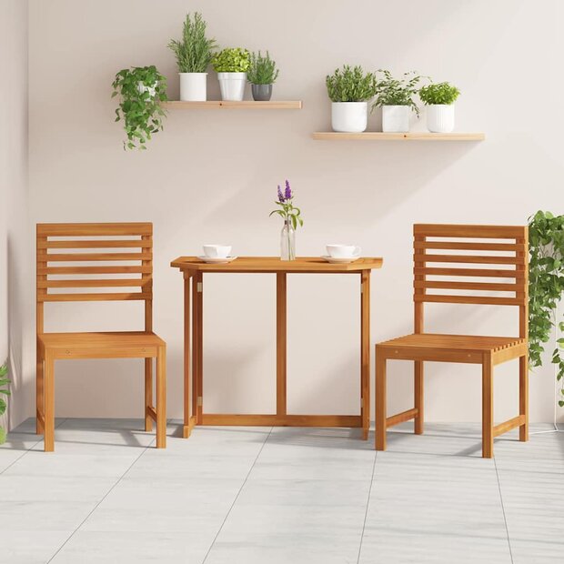 Tuinstoel 2 pcs Bruin 50 x 50 x 91cm Massief acaciahout 1