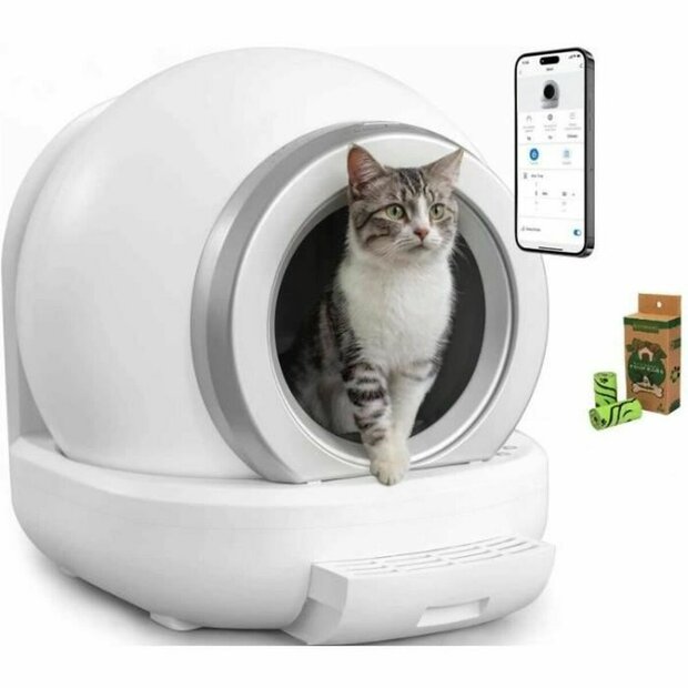 Kattenbak Wit Grijs 1