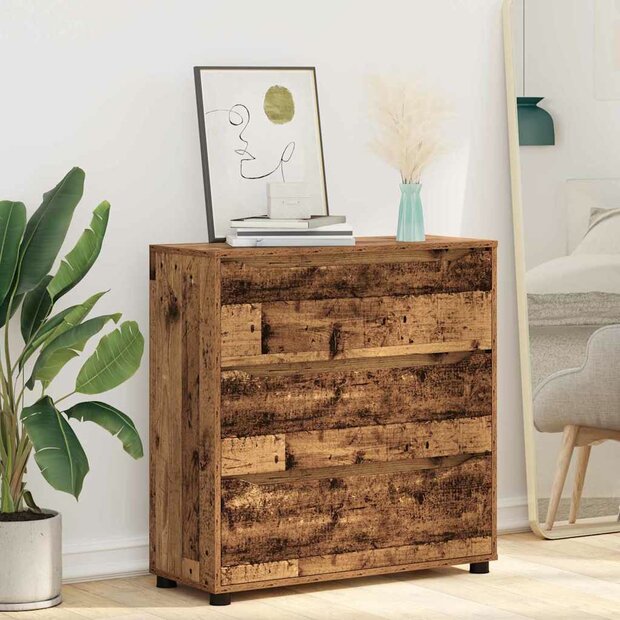 Opbergkast Oud Hout 80 x 31 x 81 cm Bewerkt hout 1