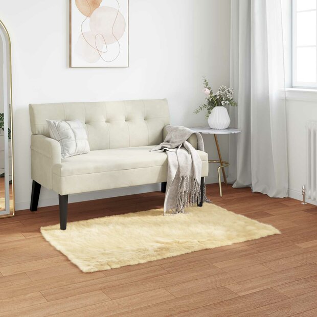 Nep Schapenvacht Tapijt Tafalla Cr&egrave;me 60 x 110 cm Polyester 1
