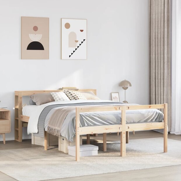 Seniorenbed met hoofdbord massief grenenhout 140x200 cm 1