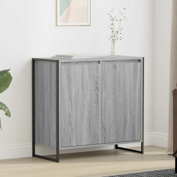 Bijzetkast Grijs Sonoma 79 x 36 x 75 cm Bewerkt hout 1