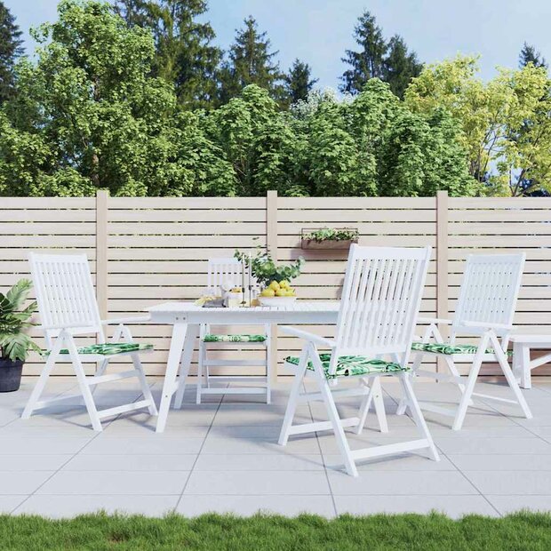 Stoelkussens 4 pcs Bladpatroon 50 x 50 x 4 cm Oxford Stof 1