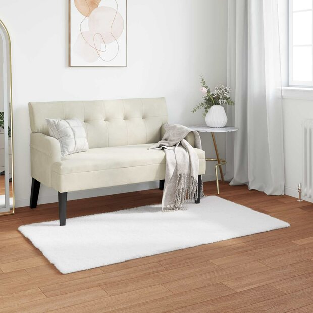 Nep Konijnenbont Tapijt Olite Wit 60 x 110 cm Polyester 1