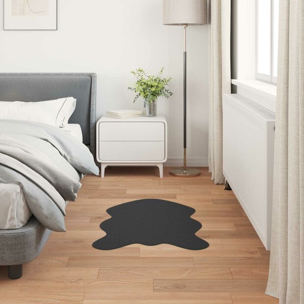 Nep Konijnenbont Tapijt Olite Zwart 60 x 90 cm Polyester 1