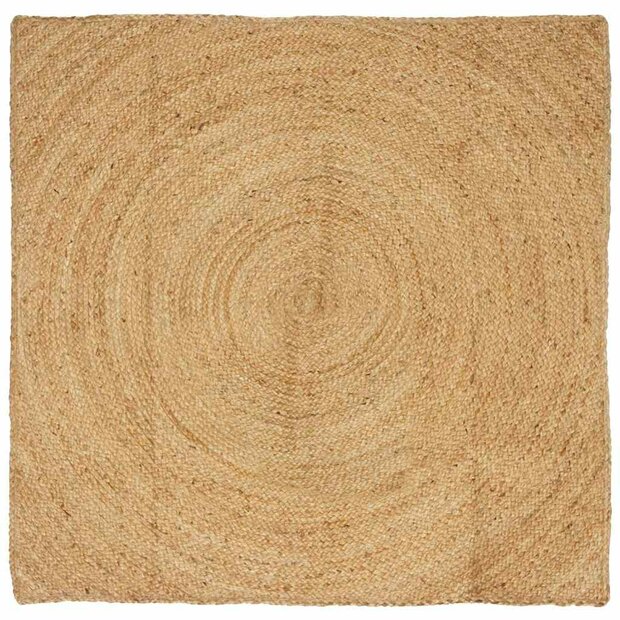 Vloerkleed Bruin 120 x 120 cm Jute 1