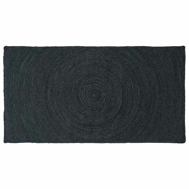 Vloerkleed Donkergrijs 80 x 150 cm Jute 1
