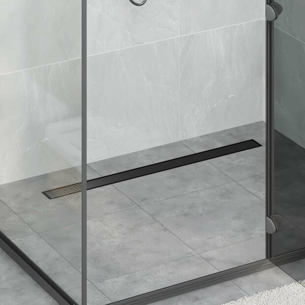 Doucheafvoer 2-in-1 met 360&deg; Sifon Zwart 90 cm 1