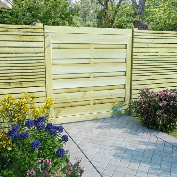 Poort 100x100 cm ge&iuml;mpregneerd grenenhout groen 1