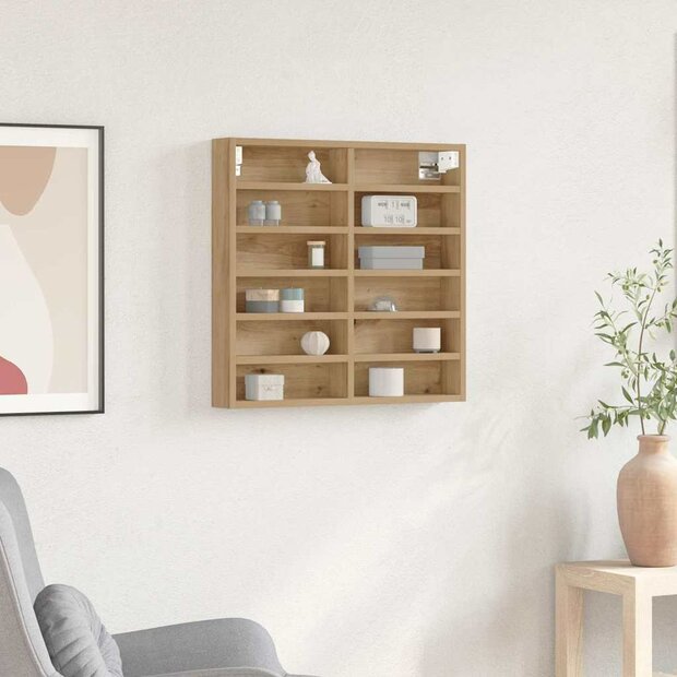 Vitrinekast Artisan Eiken 60 x 8,5 x 58 cm Bewerkt hout 1